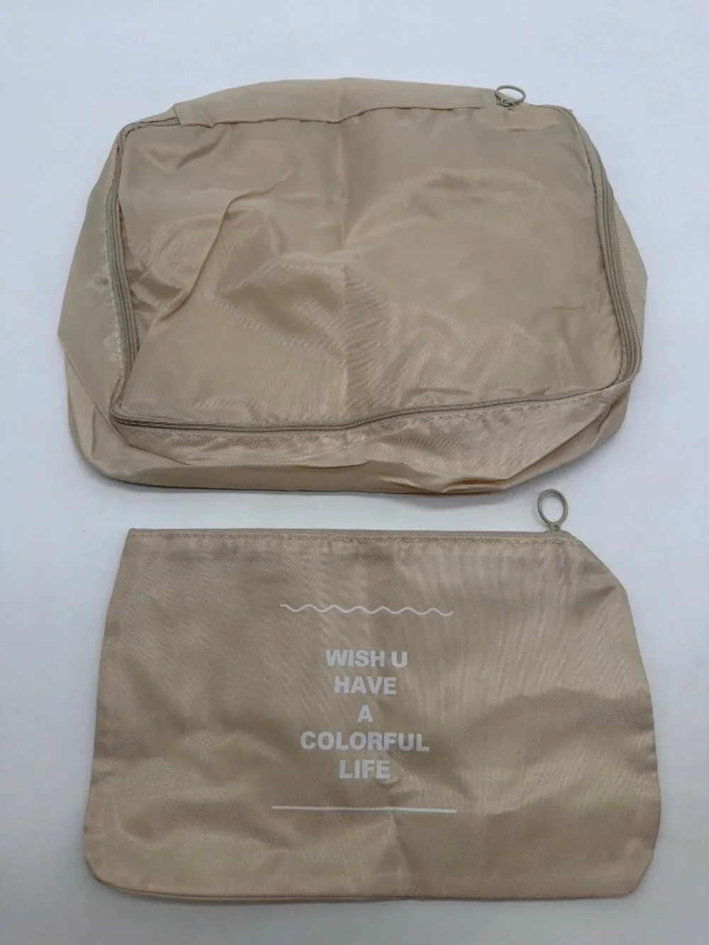 Packing Cubes For Travel - 7 Set Luggage Organizer Bags Beige